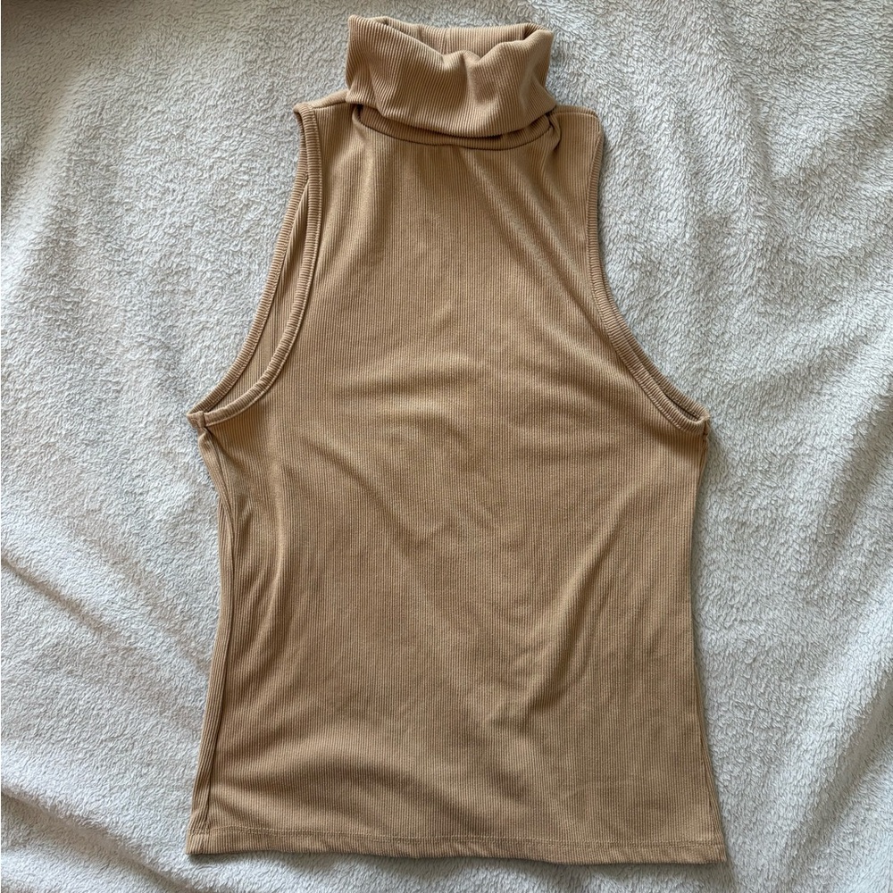 Sleeveless High Neck Tank Top